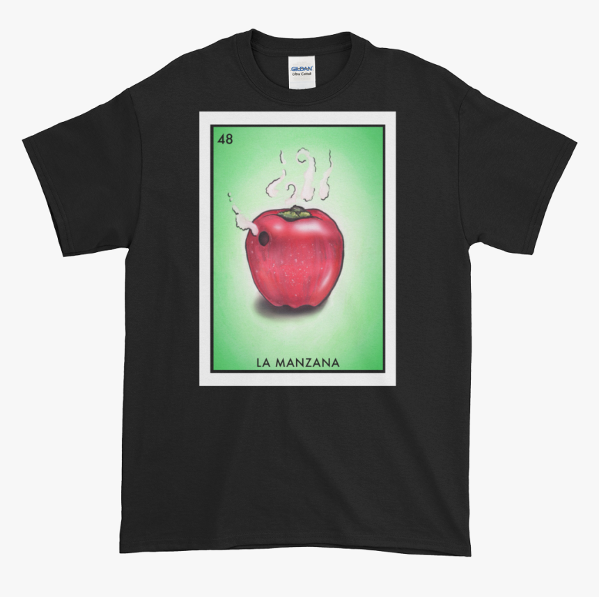 Mens Tshirt La Manzana Mockup Front Flat Black - T-shirt, HD Png Download, Free Download