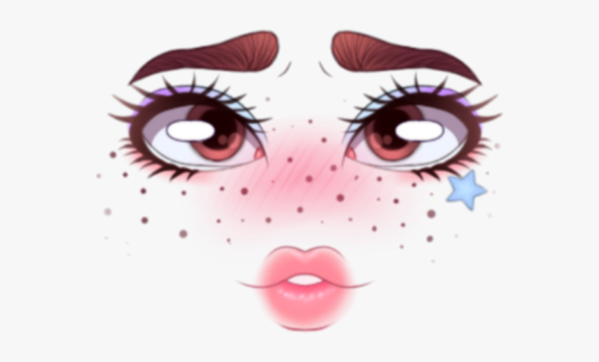 Makeup Masks Facemasks Lips Cute Face Girly Roblox Freckled Face Hd Png Download Kindpng - girl roblox faces
