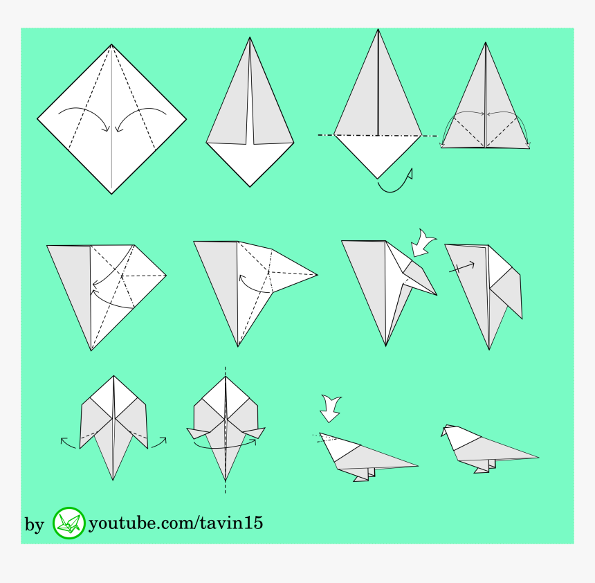 Flowers Clipart Origami - Origami Twitter Bird, HD Png Download, Free Download