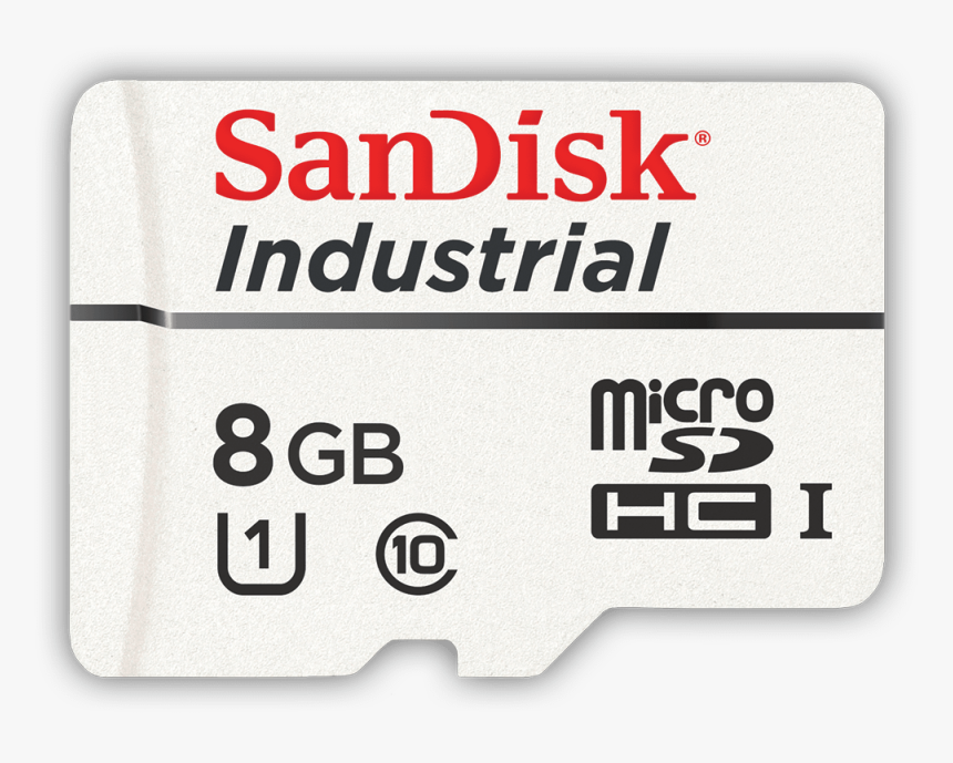 Sandisk 8gb Industrial Mlc Grade Micro Sd Sdhc Uhs-i - Sandisk Industrial Sd Card Price, HD Png Download, Free Download