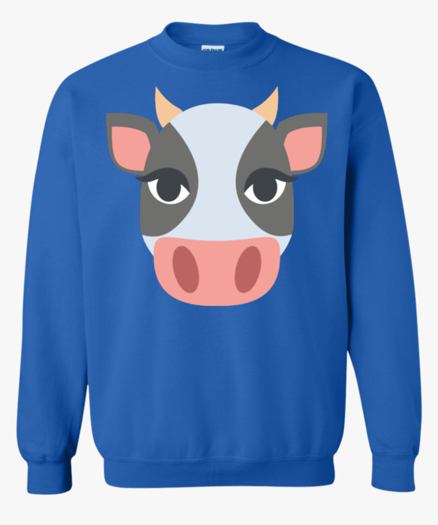 Cow Face Emoji Sweatshirt T Shirt Hd Png Download Kindpng - team cow shirt roblox