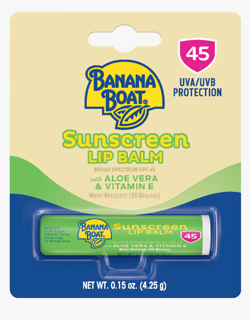 93025955 93025962 Bb Sunscreen Lipbalm Spf45 Card Hr - Banana Boat Lip Balm, HD Png Download, Free Download