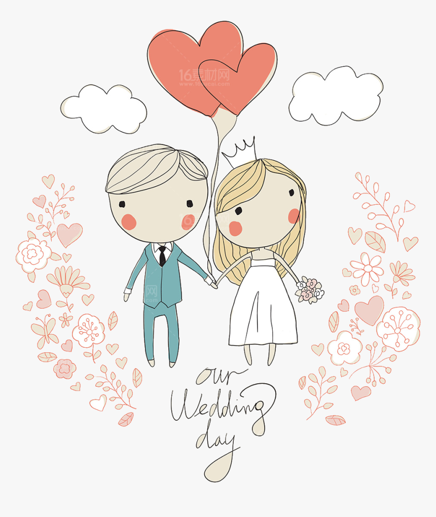 Svg Download Wedding Invitation Illustration Cartoon - Vector Couple Illustration Png, Transparent Png, Free Download
