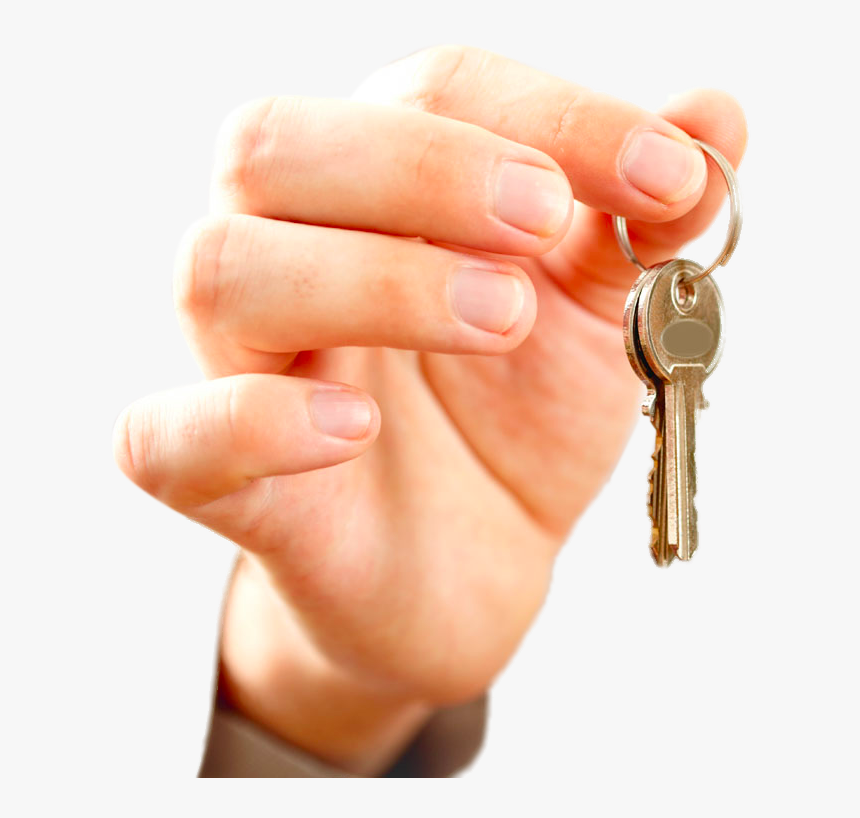 Keys Png Hand - Hand With Key And House Png, Transparent Png, Free Download