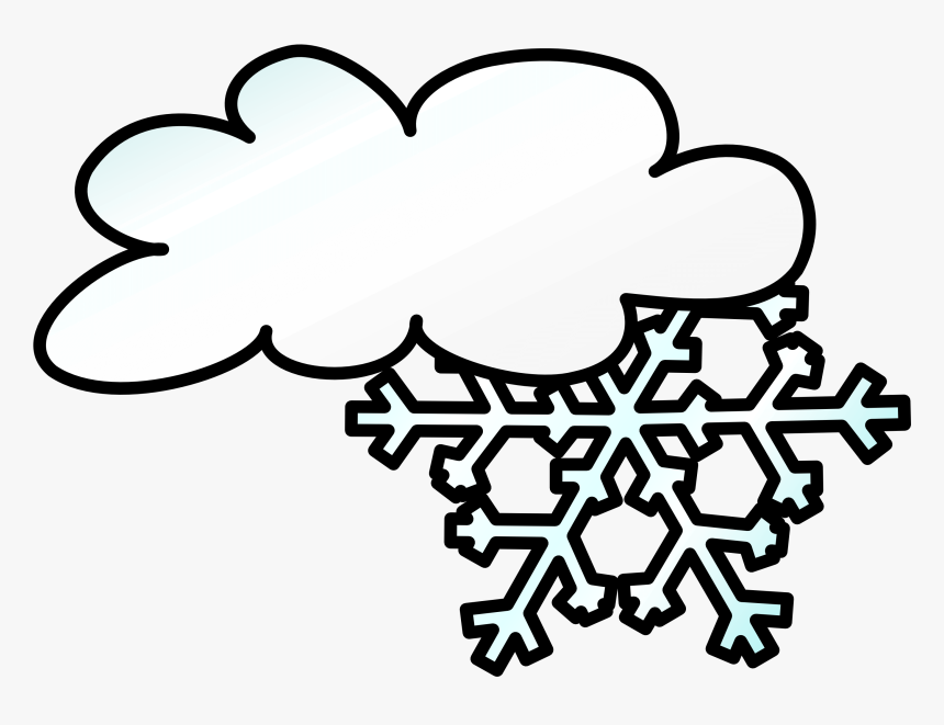 Cold Weather Clipart - Snowy Weather Clipart Black And White, HD Png Download, Free Download