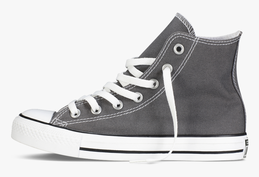 Converse Charcoal Hi-top - Charcoal High Top Converse, HD Png Download ...