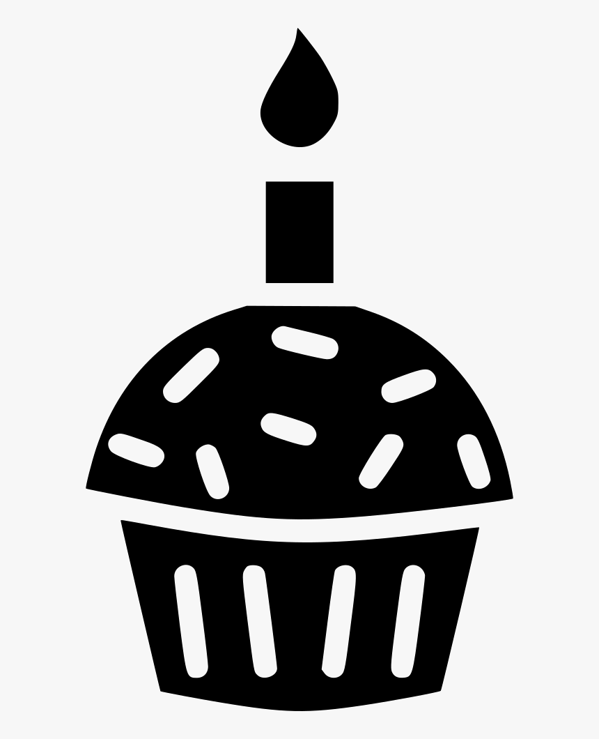 Muffin Cake Cup Candle Dessert Pastry - Icon Cupcake Lilin Png, Transparent Png, Free Download