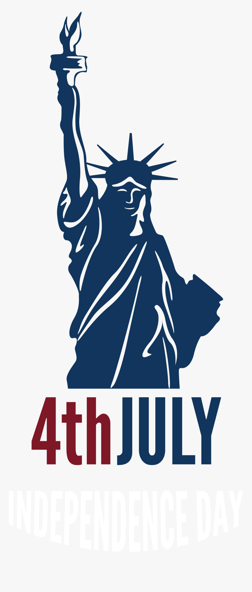 4th July Independence Day With Statue Of Liberty Png - Statue Of Liberty Horror, Transparent Png, Free Download