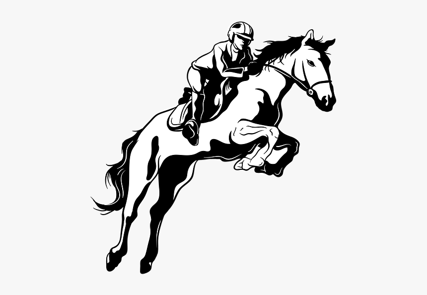 Horse, Racing, Animal, Riding, Rider, Coloring, Jokey - Stallion, HD Png Download, Free Download