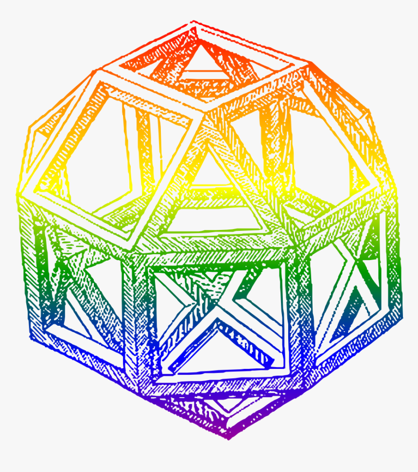 Rhombicuboctahedron, By Leonardo Da Vinci, In A Blend - Leonardo Da Vinci Divina Proportione, HD Png Download, Free Download