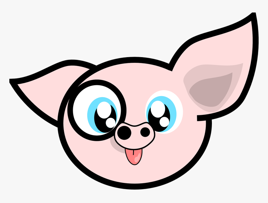 Pig Animal Cartoon Free Picture - Cartoon Face For Pig Png, Transparent Png, Free Download