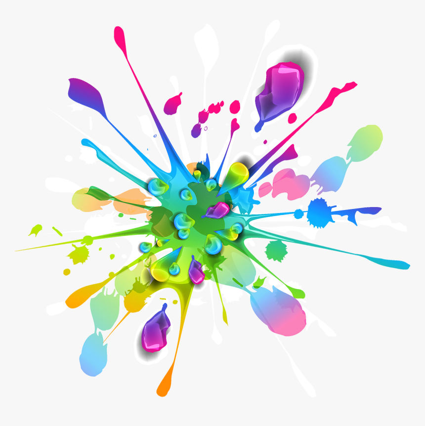 Splash Color Paint - Color Paint Splash Png, Transparent Png, Free Download