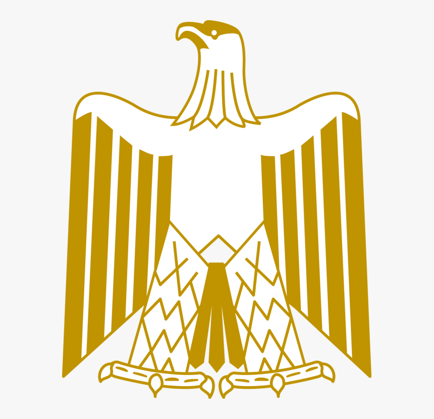 Line Art,symmetry,area - Eagle Egypt Flag Symbol, HD Png Download - kindpng