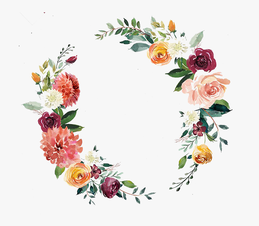 Download Transparent Clipart Wreath Watercolor Floral Wreath Png Png Download Kindpng