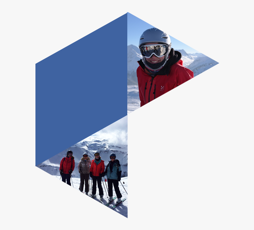 Group Of Skiers - Witte Skihelm Met Bril, HD Png Download, Free Download