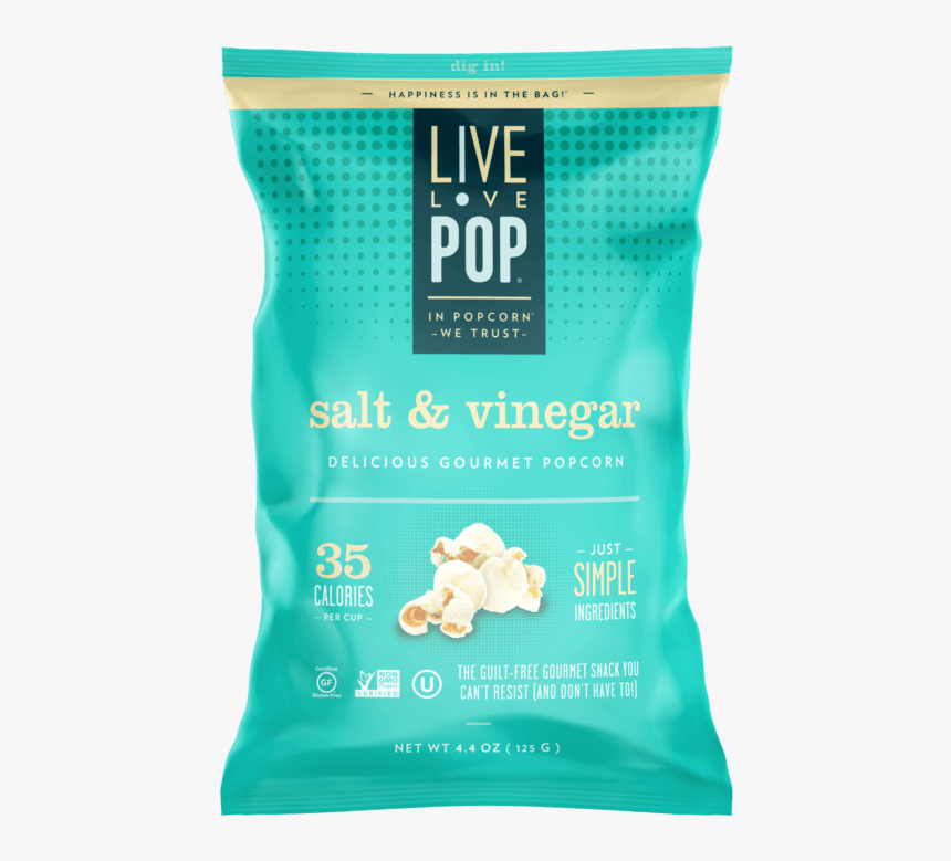 Salt&vinegar - Live Love Pop Salt And Vinegar Popcorn, HD Png Download, Free Download