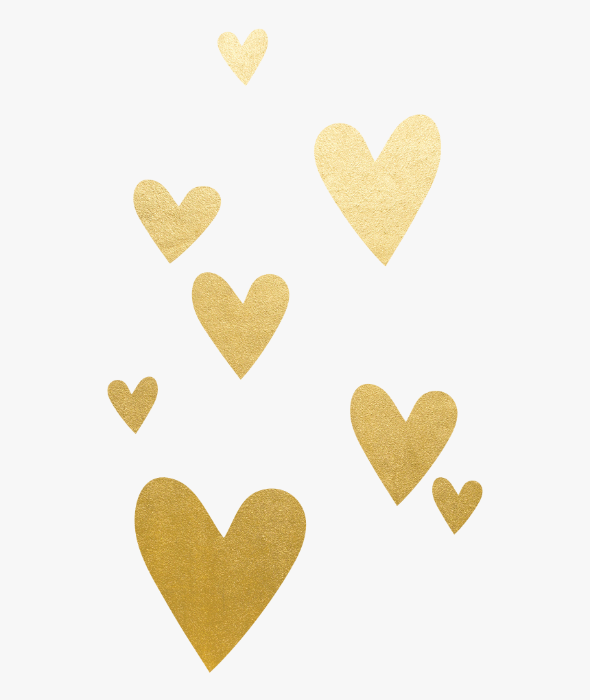 Gold Heart Red Clip Art - Gold Heart No Background, HD Png Download, Free Download