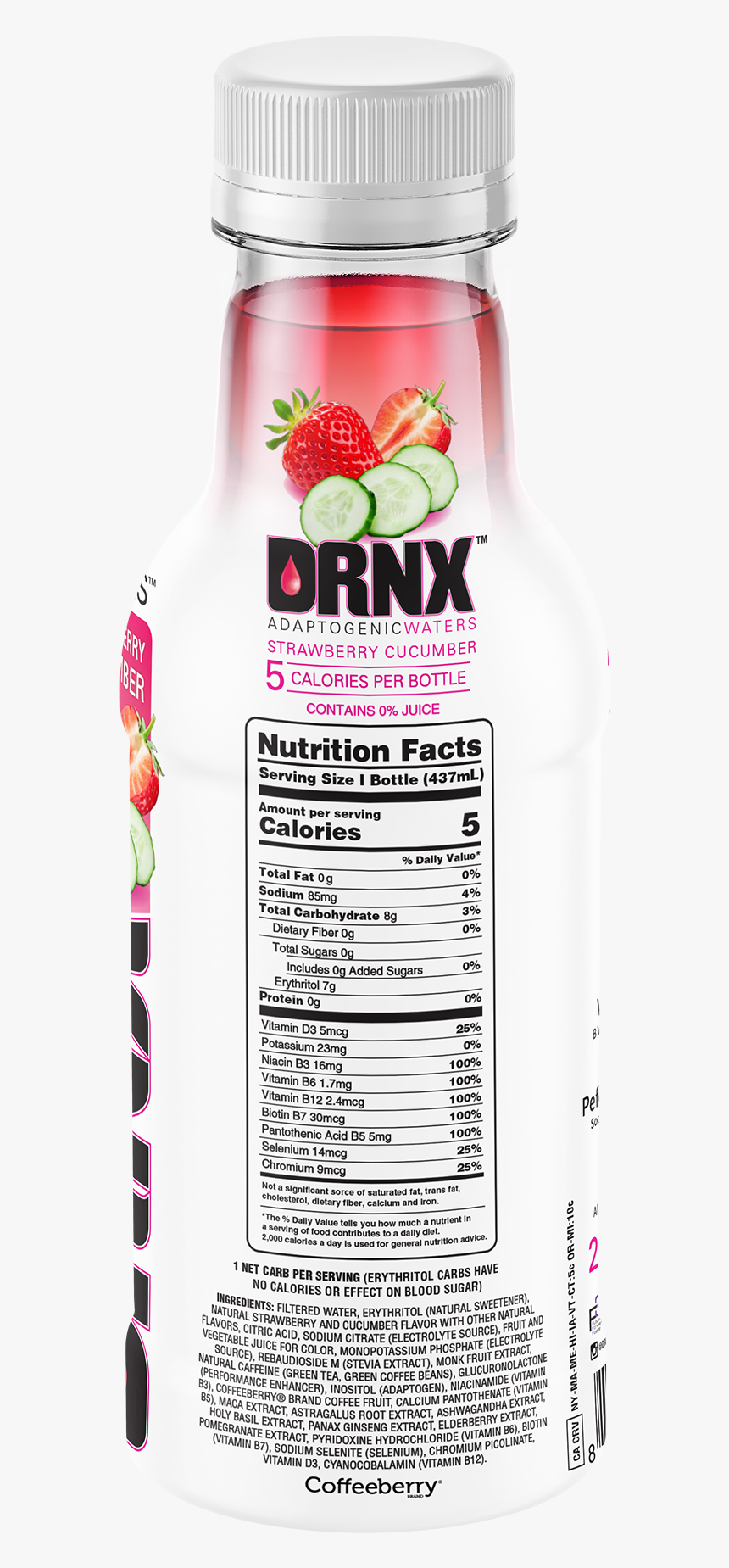 Drnx Strawberry Cucumber - Strawberry, HD Png Download, Free Download