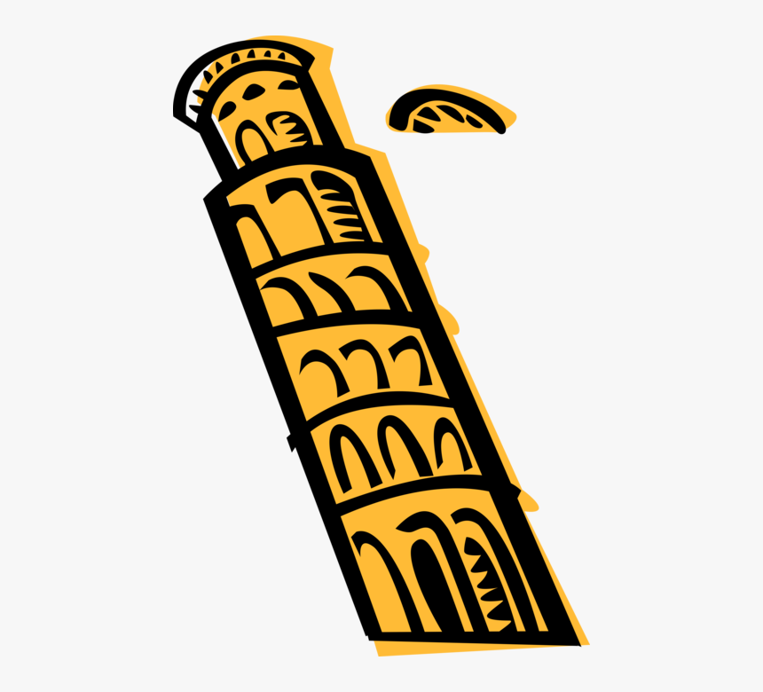 Vector Illustration Of Leaning Tower Of Pisa Campanile, HD Png Download, Free Download