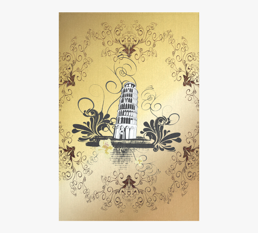 The Leaning Tower Of Pisa Cotton Linen Wall Tapestry - Leaning Tower Of Pisa, HD Png Download, Free Download