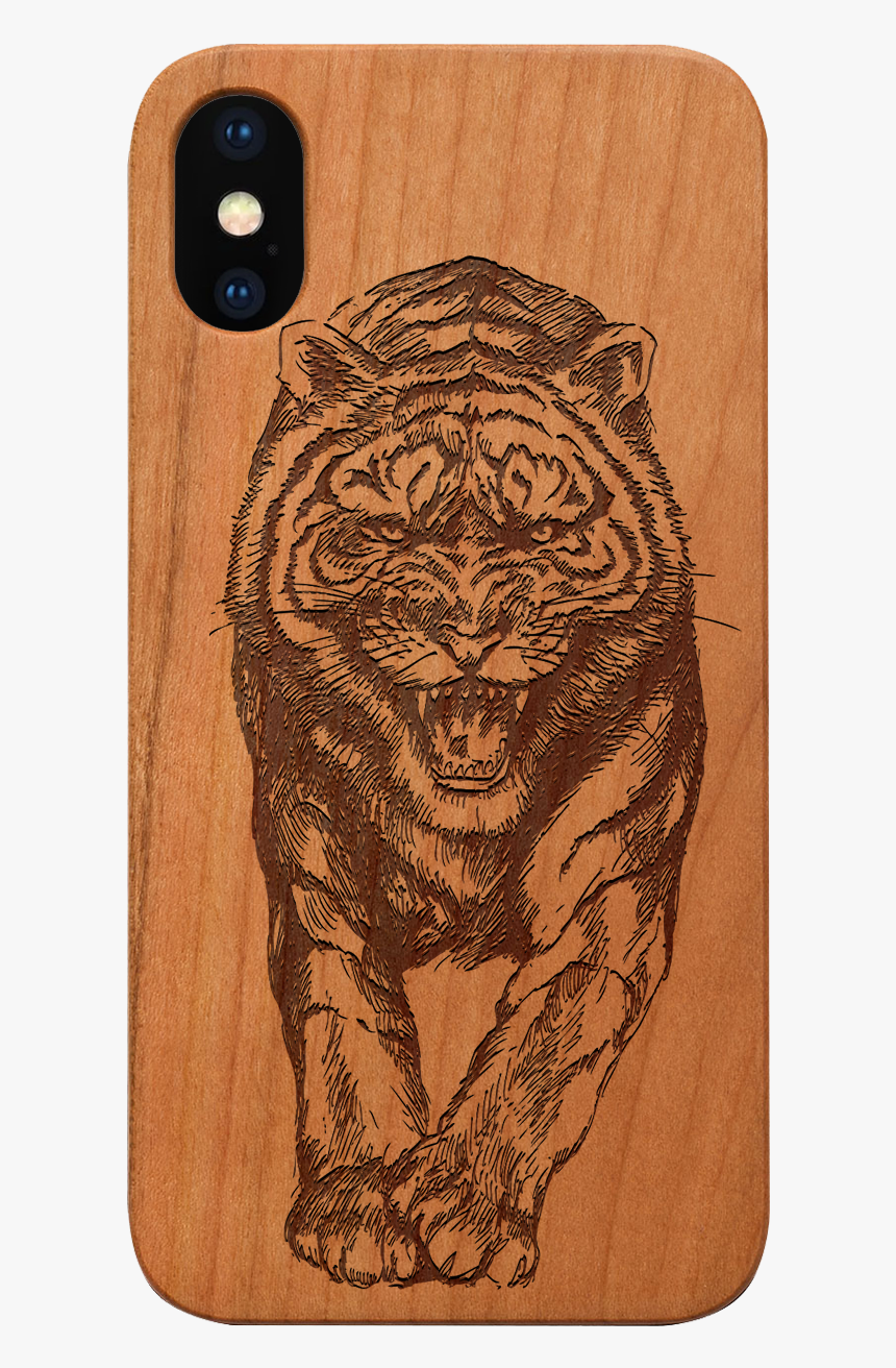 Wood Case - Gezeichnete Bilder Tiger, HD Png Download, Free Download