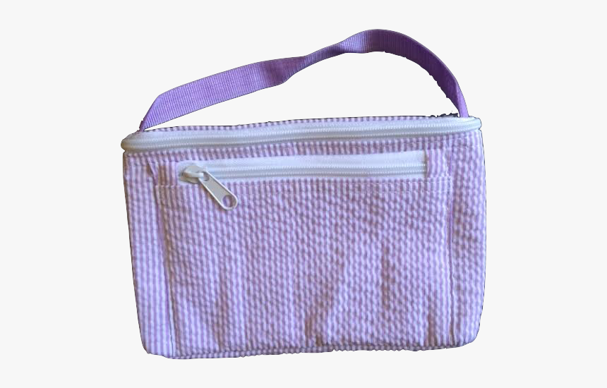 Lavender And White Seersucker Monogrammed Lunchbox - Handbag, HD Png Download, Free Download