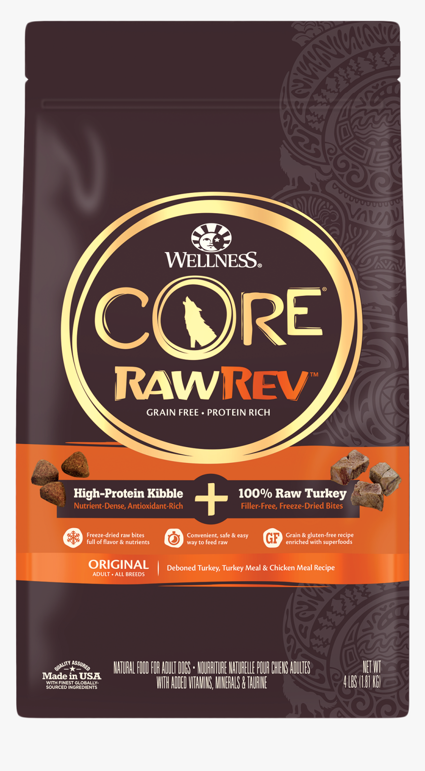 Core Rawrev Original Dog Grain Free - Wellness Core Rawrev Dog Food, HD Png Download, Free Download