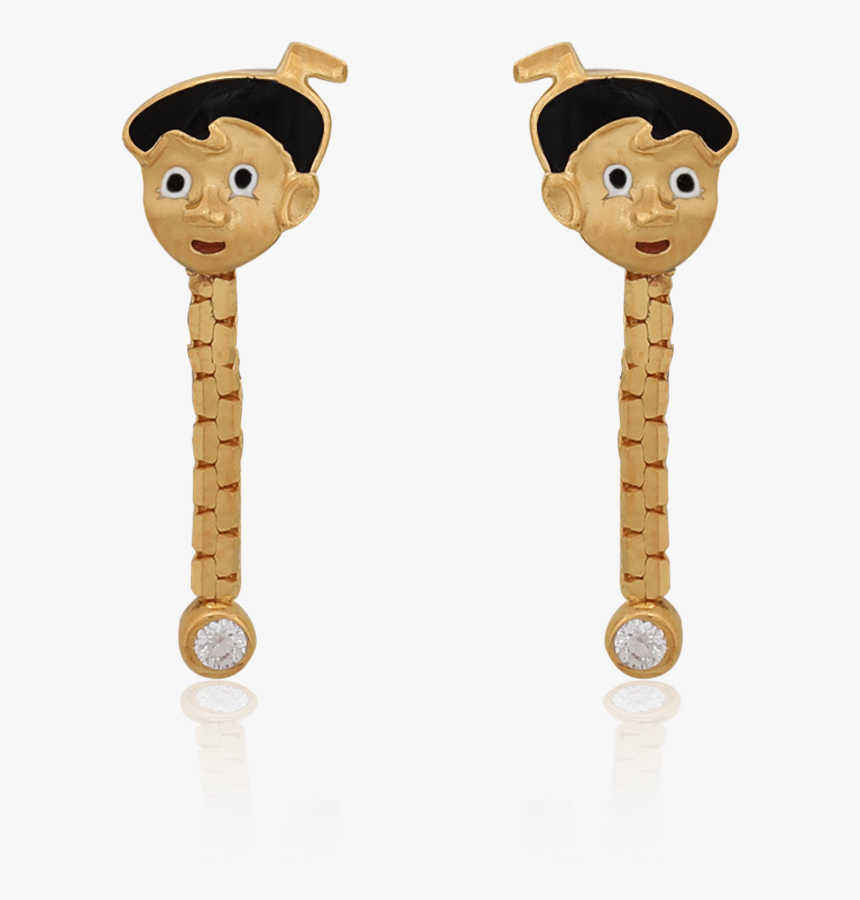 Cute Chotta Bheem Earrings - Cartoon, HD Png Download, Free Download