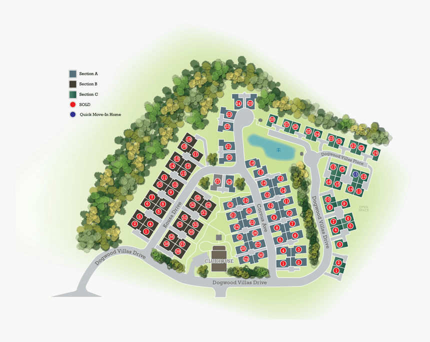 Eagle Construction Villas At Dogwood Site Plan - Map, HD Png Download, Free Download