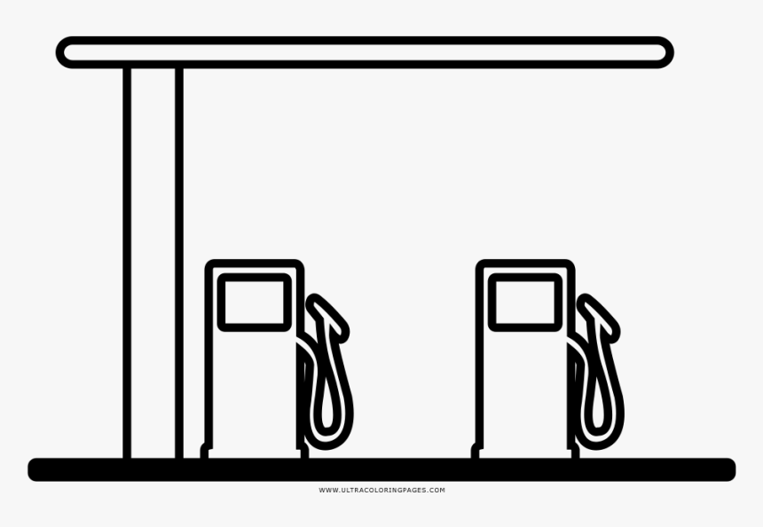 Gas Station Coloring Page, HD Png Download, Free Download