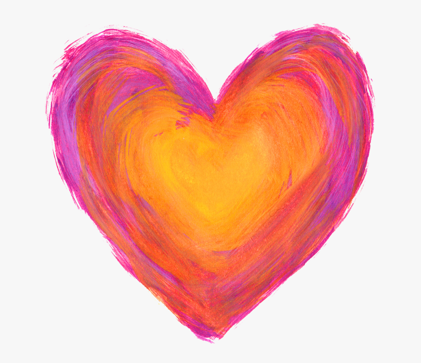 Orange And Violet Heart, HD Png Download, Free Download