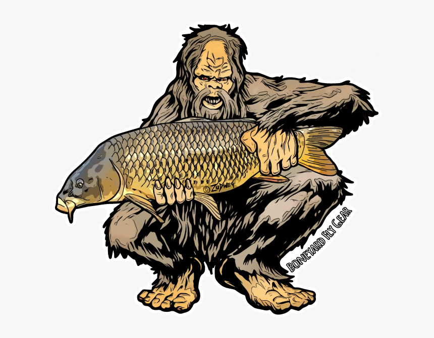 Squatch Carp - Large Mouth Bass Cartoon, HD Png Download, Free Download