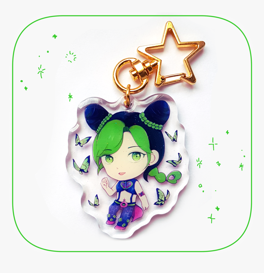 Image Of Jjba Jolyne Cujoh Clear Acrylic Charm - Cartoon, HD Png Download, Free Download