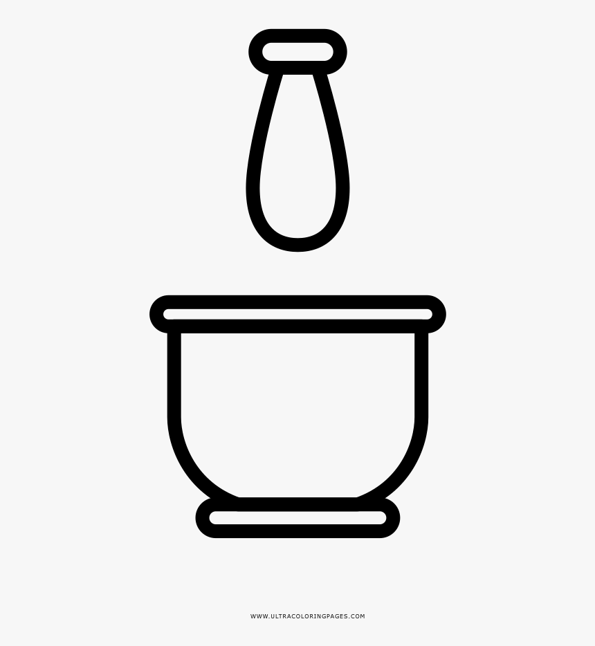 Mortar And Pestle Coloring Page, HD Png Download, Free Download