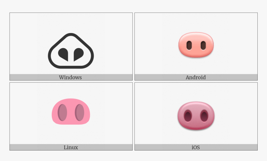 Pig Nose On Various Operating Systems - Circle, HD Png Download, Free Download