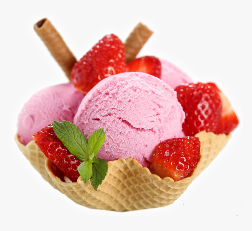 Gelato Desserts - Transparent Ice Cream Strawberry, HD Png Download, Free Download