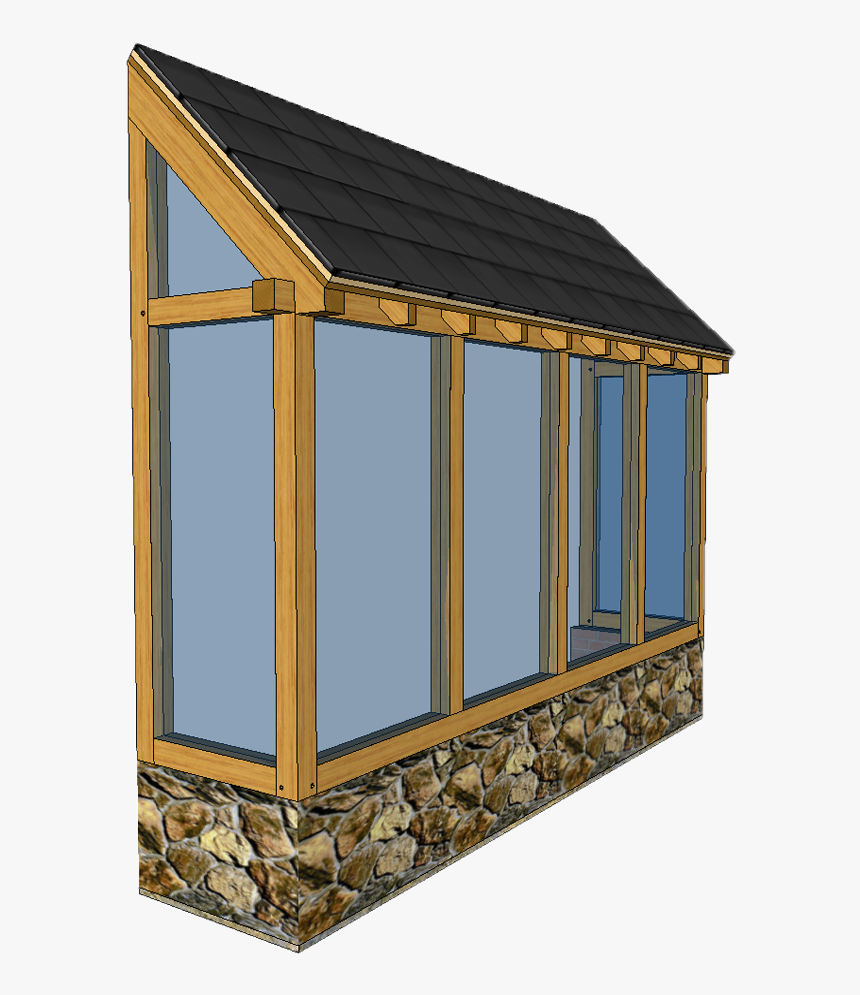 Oak Bay Window 3d1 - Small Oak Framed Extensions, HD Png Download, Free Download