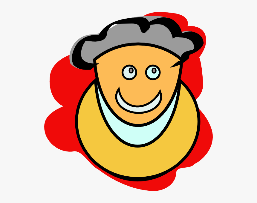 Smiling Cartoon Man Svg Clip Arts - Orang Senyum Svg, HD Png Download, Free Download