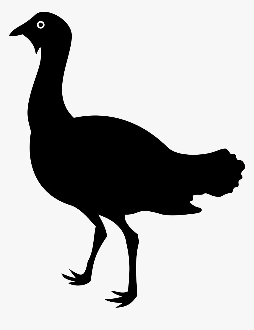 Bird Goose Duck Silhouette Clip Art - Bustard Silhouette, HD Png Download, Free Download