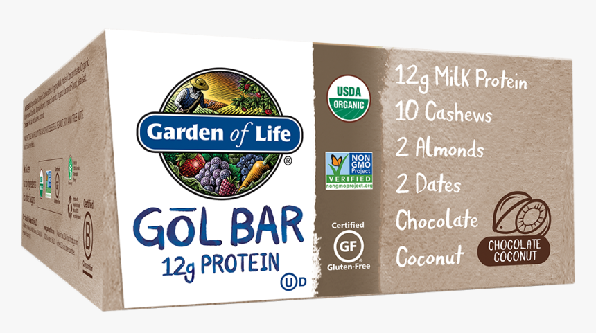 Garden Of Life Gol Bar, Chocolate Coconut Flavor, - Garden Of Life, HD Png Download, Free Download