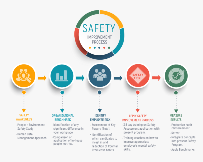 Lifethrive Safety Improvement Process Steps Includes - Circle, HD Png Download, Free Download