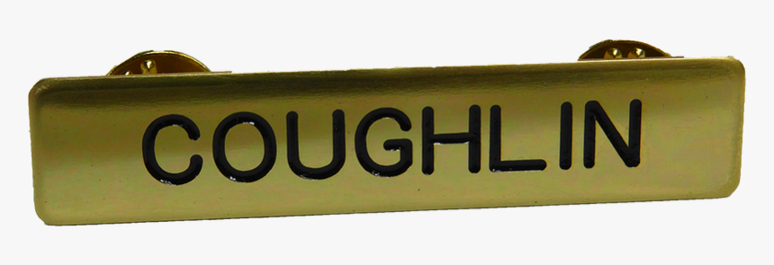 Bright Silvertone Or Goldtone Nametag With Military - Street Sign, HD Png Download, Free Download