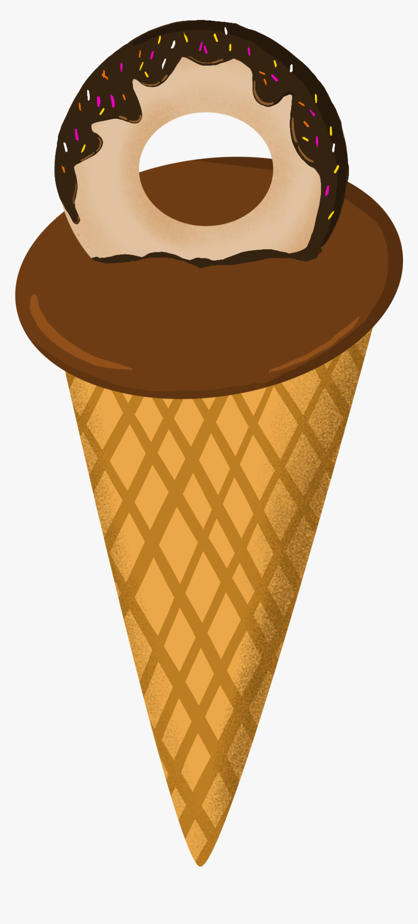 Transparent Cartoon Donut Png - Ice Cream, Png Download, Free Download