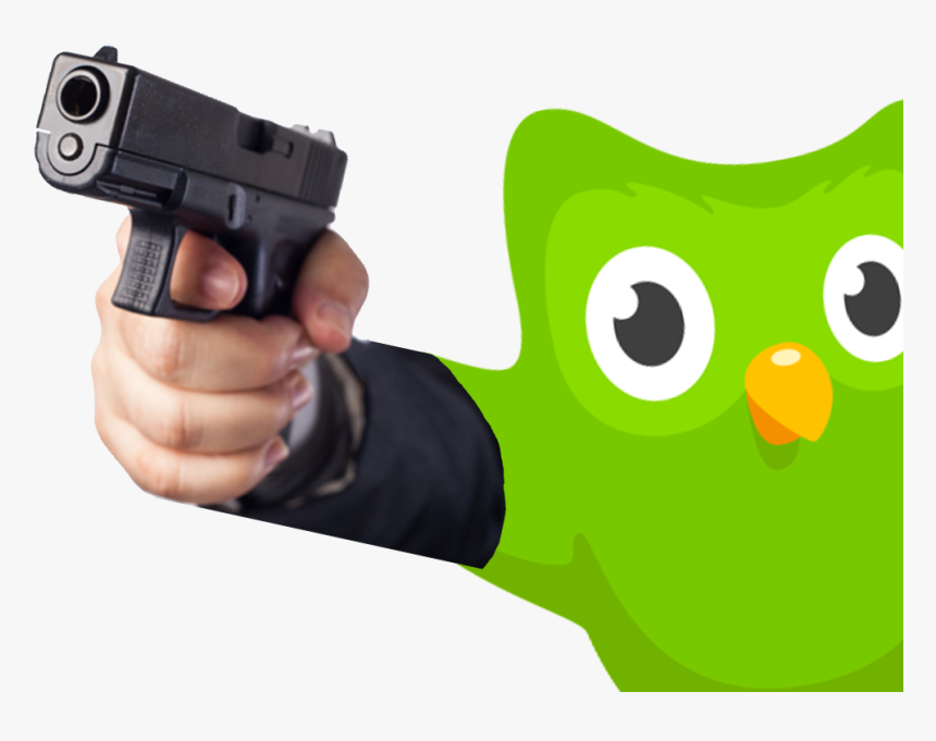 Duolingo Con Una Pistola, HD Png Download - kindpng