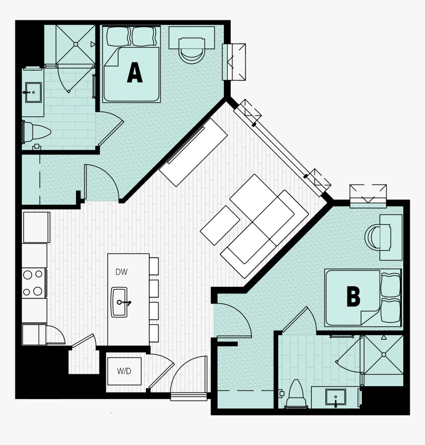 Floor Plan Image - Juliet Balconies On Plan, HD Png Download, Free Download