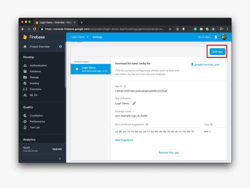 Firebase Add App - Firebase Credentials, HD Png Download, Free Download