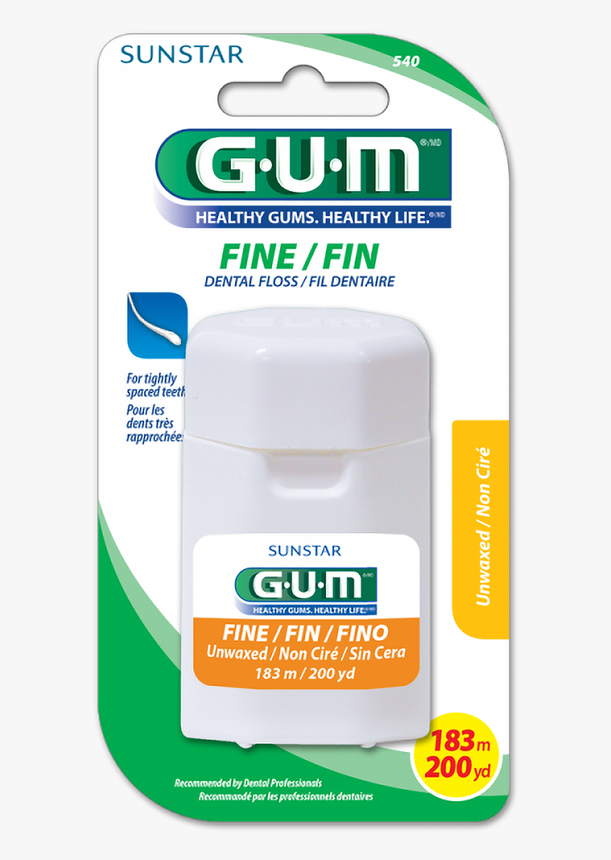 Gum® Fine Dental Floss, Unwaxed - Electrical Supply, HD Png Download, Free Download