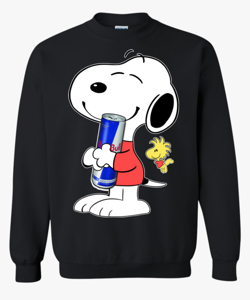 Cute Snoopy Hug Red Bull Can Funny Drinking Shirt Ka01-vivianstores - Snoopy Doctor Who T Shirt, HD Png Download, Free Download