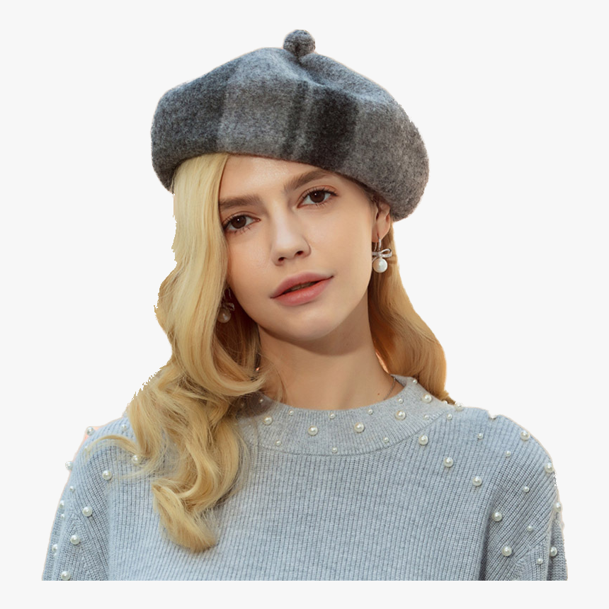 Vintage Wool French Beret Hats Ski Caps Womens Girls - Wool, HD Png Download, Free Download