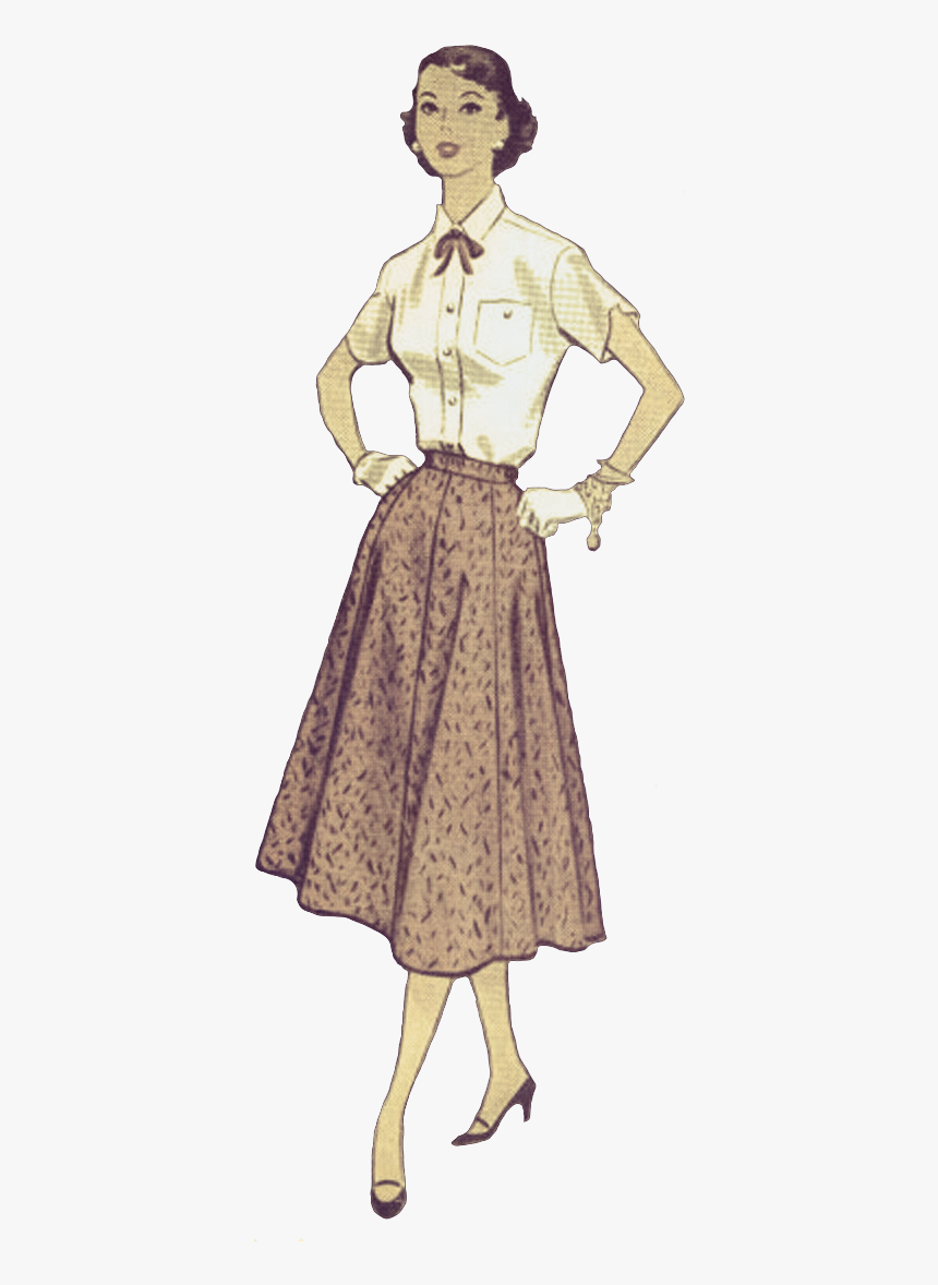 1950s Woman Transparent, HD Png Download, Free Download